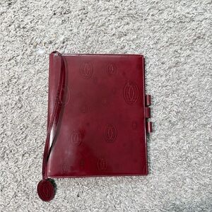 Cartier Paris Deep Red Leather Notebook Cover